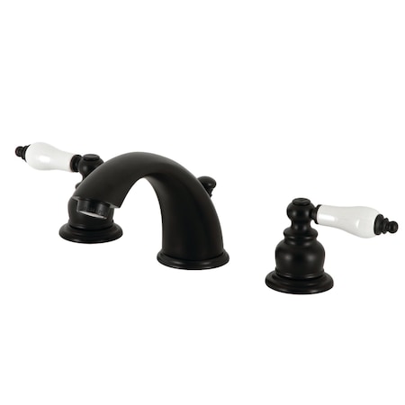 Kingston Brass Widespread Bathroom Faucet with Retail Pop-Up, Matte Black KB970B